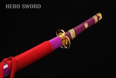  Hejiu Roronoa Zoro Katana, Yama Enma Anime Samurai Cosplay  Sword, Handmade Japanese Katana, Replica Sword, Anime Original Texture,  1045 Carbon Steel About 41 inch Overall : Sports & Outdoors