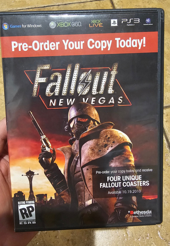 Fallout New Vegas Pre-Order Coasters - With Original Sealed Coasters and Case