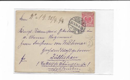 DR / 23.9.94 Berlin W50, dekoracyjny mały list do Rittmeistera Reg. Freiherr - Zdjęcie 1 z 2