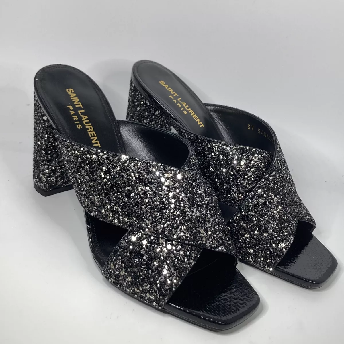 Glitter mules sales