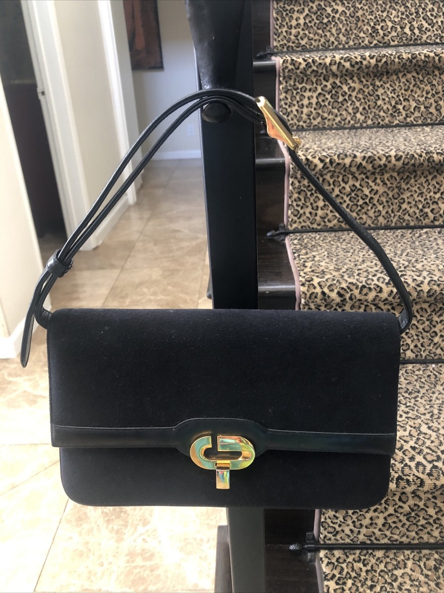 Finesse La Model Vintage 60's Black Suede Convertible Hand