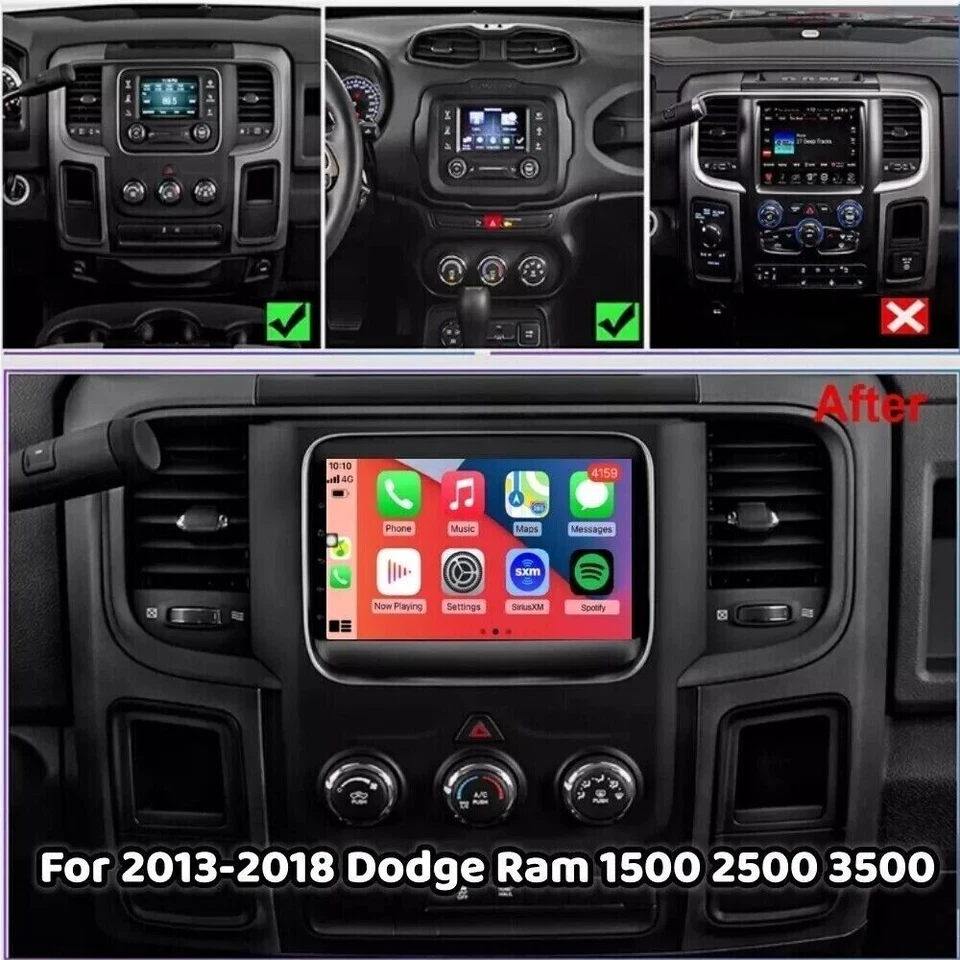 7" HD Car Radio GPS Navigation Android 2+32GB For 13-18 Dodge Ram 1500 2500 3500 - Image 4 of 4