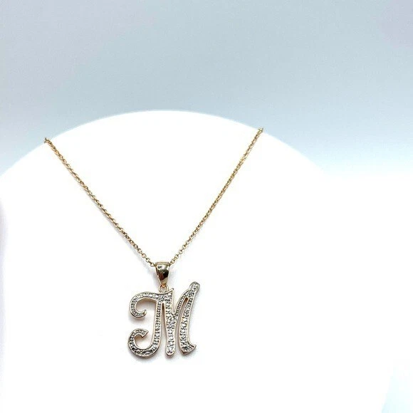 Macy's gold on sale initial necklace