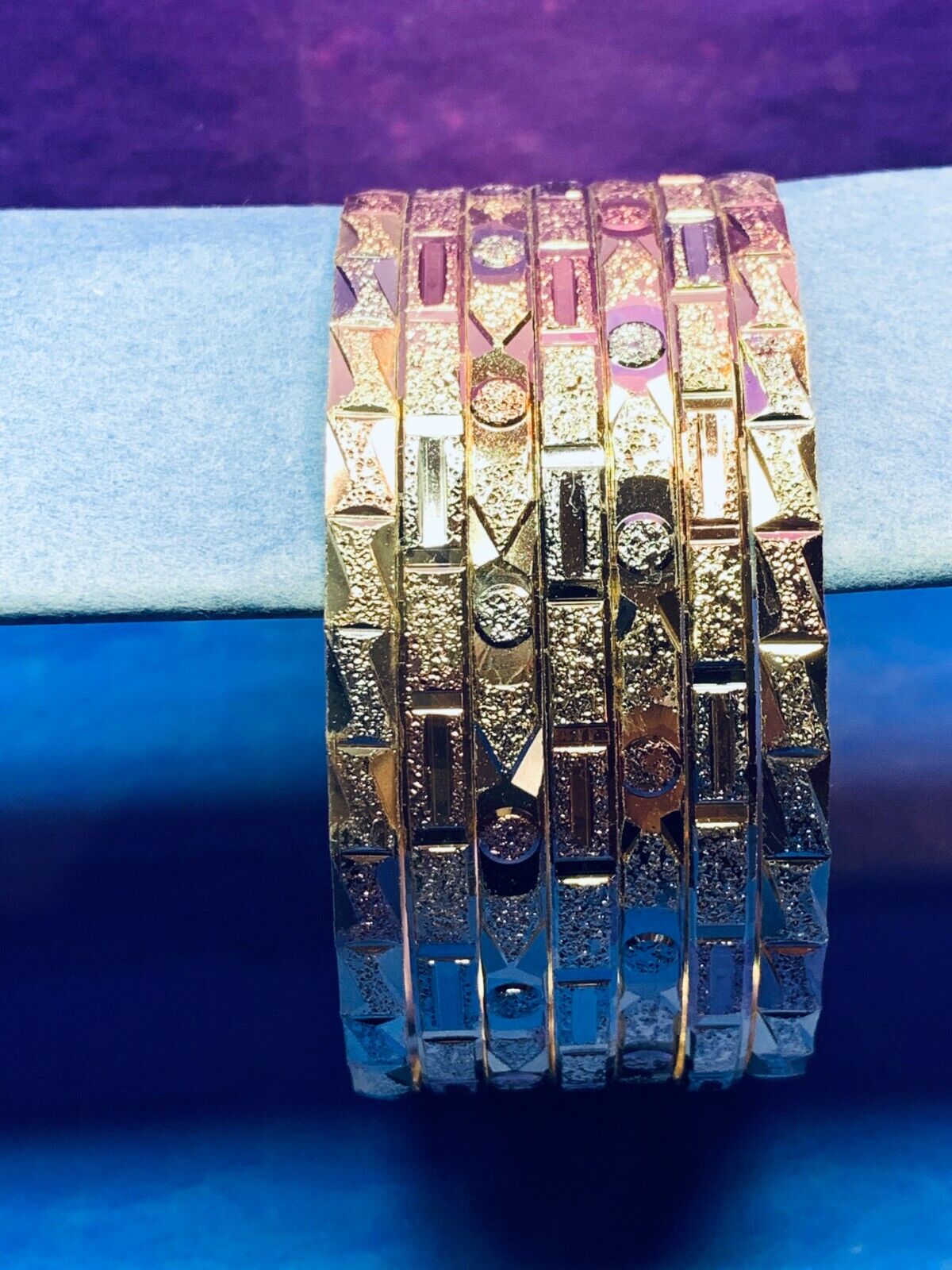Semanario For Baby Girl 8m-1.5 yrs 14K Gold Polished 7 Bangle Bracelets New  | #1787529527