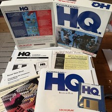 Microplay Command HQ PC Game 1990 IBM 3.5? Floppy Vintage CIB 1st Ed. RARE