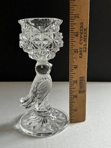 Vintage Hofbauer Byrdes Candle Holders Bird West Germany Pair Lead Crystal - Picture 5 of 24
