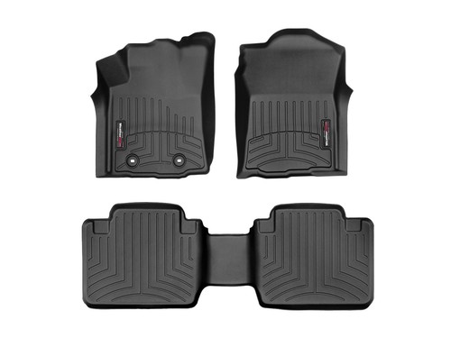 WeatherTech FloorLiner – Custom Black TPE Mats For 2016-2017 Toyota Tacoma (1st & 2nd Row)