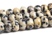 Natural Dalmatian Jasper Beads Grade AAA Rondelle Loose Beads 6x3MM 8x5MM