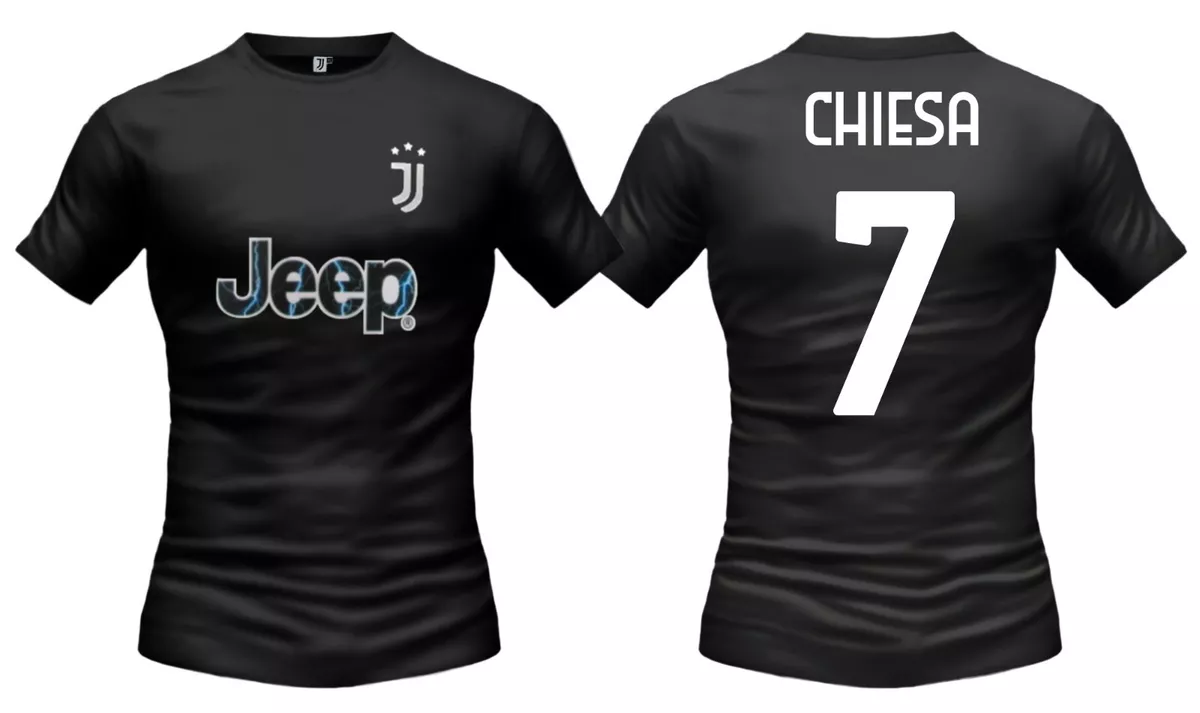 Maglia Chiesa Juventus Away 2023 2022 ufficiale Juve Trasferta nera 7 Fede FC7