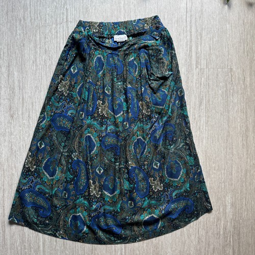 Vintage 80s Garland Women's 3-Piece Set Sz 10 – Paisley Top Skirt & Pants Rayon - Picture 5 of 16
