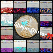 5MM BOW Shape Glitter U Pick Color Nail Art  Face  Festival  Crafts USA