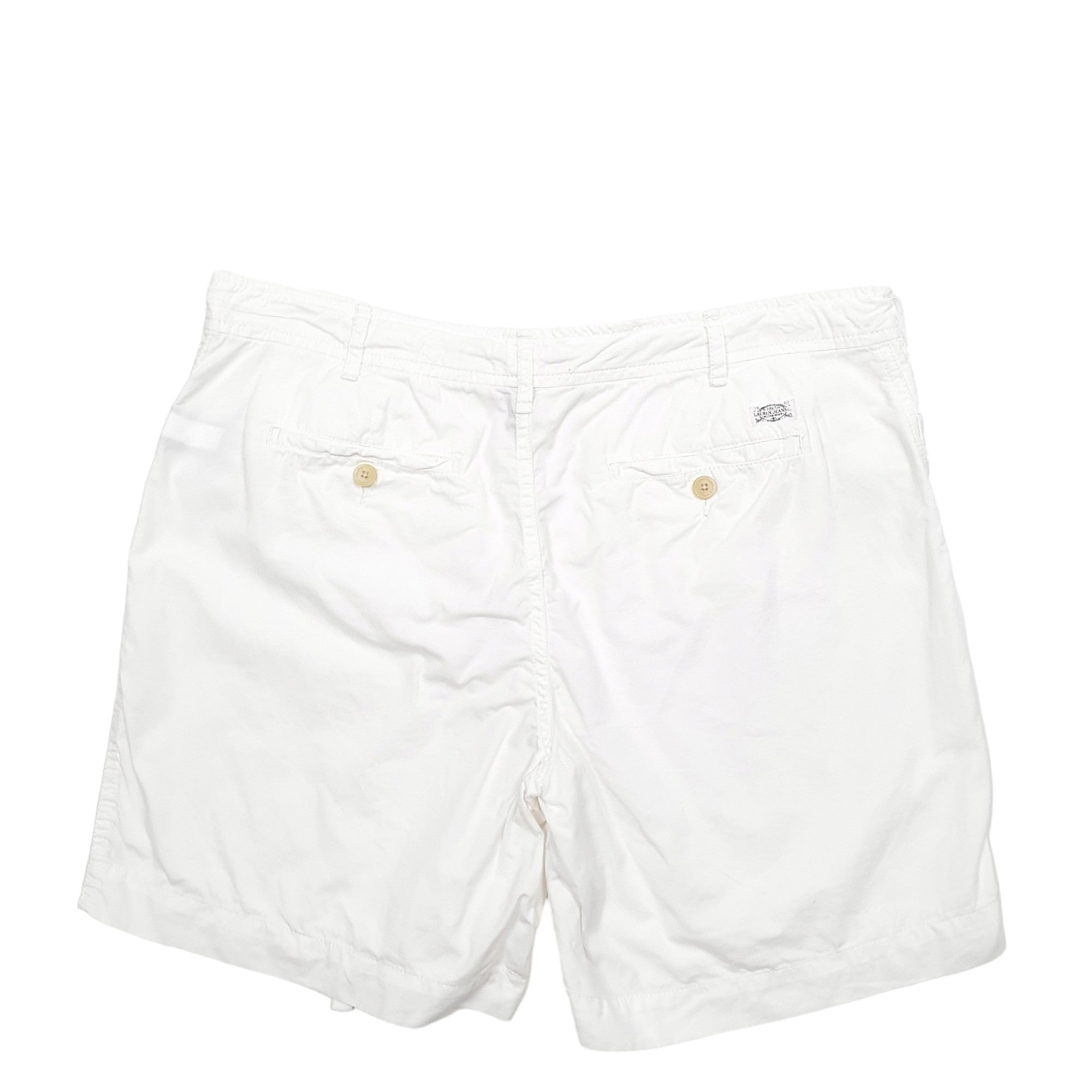 RALPH LAUREN White Chino Cotton Shorts Womens W34 image 2