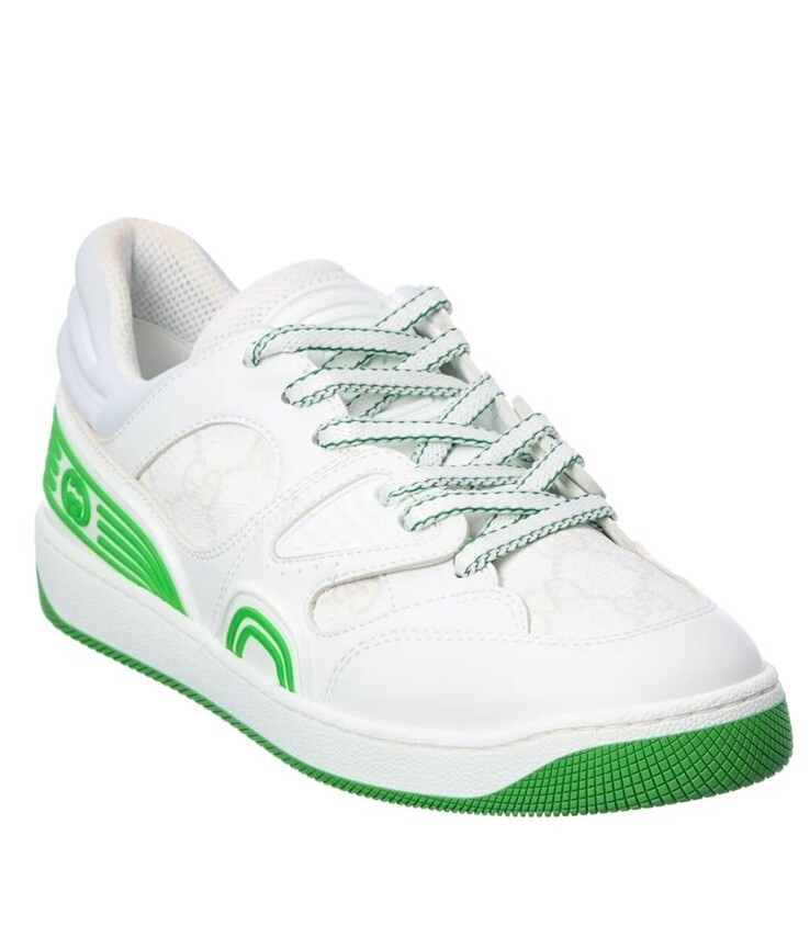 Gucci Basket Demetra & Gg Supreme Canvas Sneaker Women's 37 $950+
