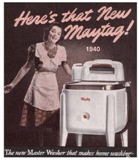 1940 Vintage Maytag Ringer Washer Refrigerato...