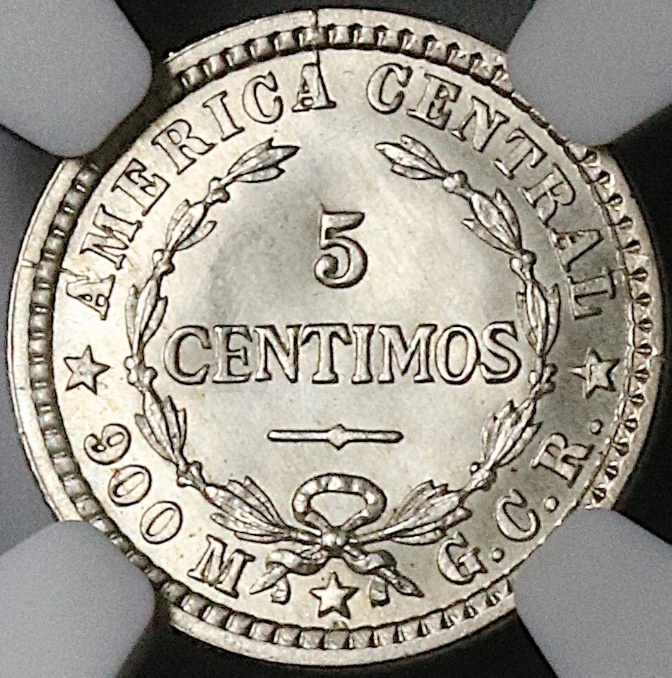 1912 NGC MS 67 Costa Rica 5 Centimos Mint State Silver Coin (23101001C) - Image 4 of 4