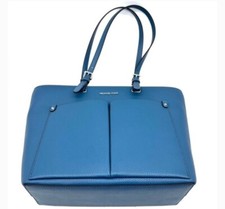 Michael Kors Jet Set Travel Medium Double Pocket Tote Shoulder Bag Teal /nwt