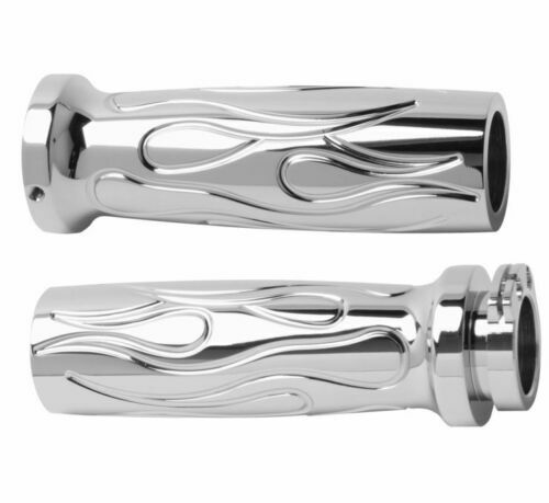 Arlen Ness Grips For Victory Chrome Flamed M-1234 - Foto 1 di 1