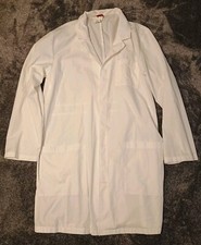Dickies Lab Coat Mens Medium White Scrubs Medical Consultation