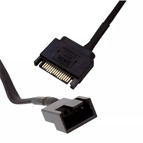 I37 SATA male to 3-pin / 4-pin adapter cable for 12V computer PC fan 27cm - Picture 4 of 11