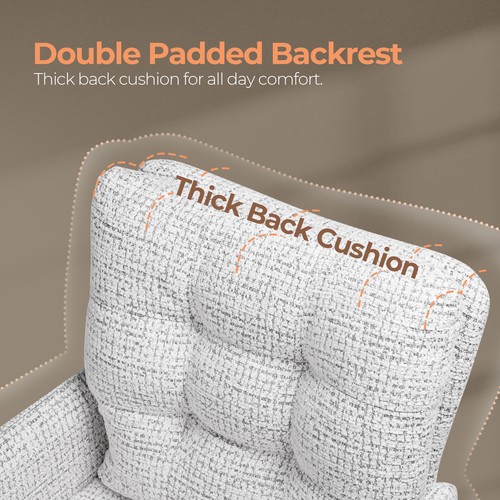 Armchair Tub Chair, Swivel Desk Chairs for Living Room/Bedroom/Dressing Room - Picture 16 of 44