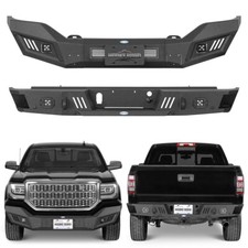 Steel Front Bumper Rear Back Bumper Fit 2016 2017 2018 Gmc Sierra 1500 Trucks
