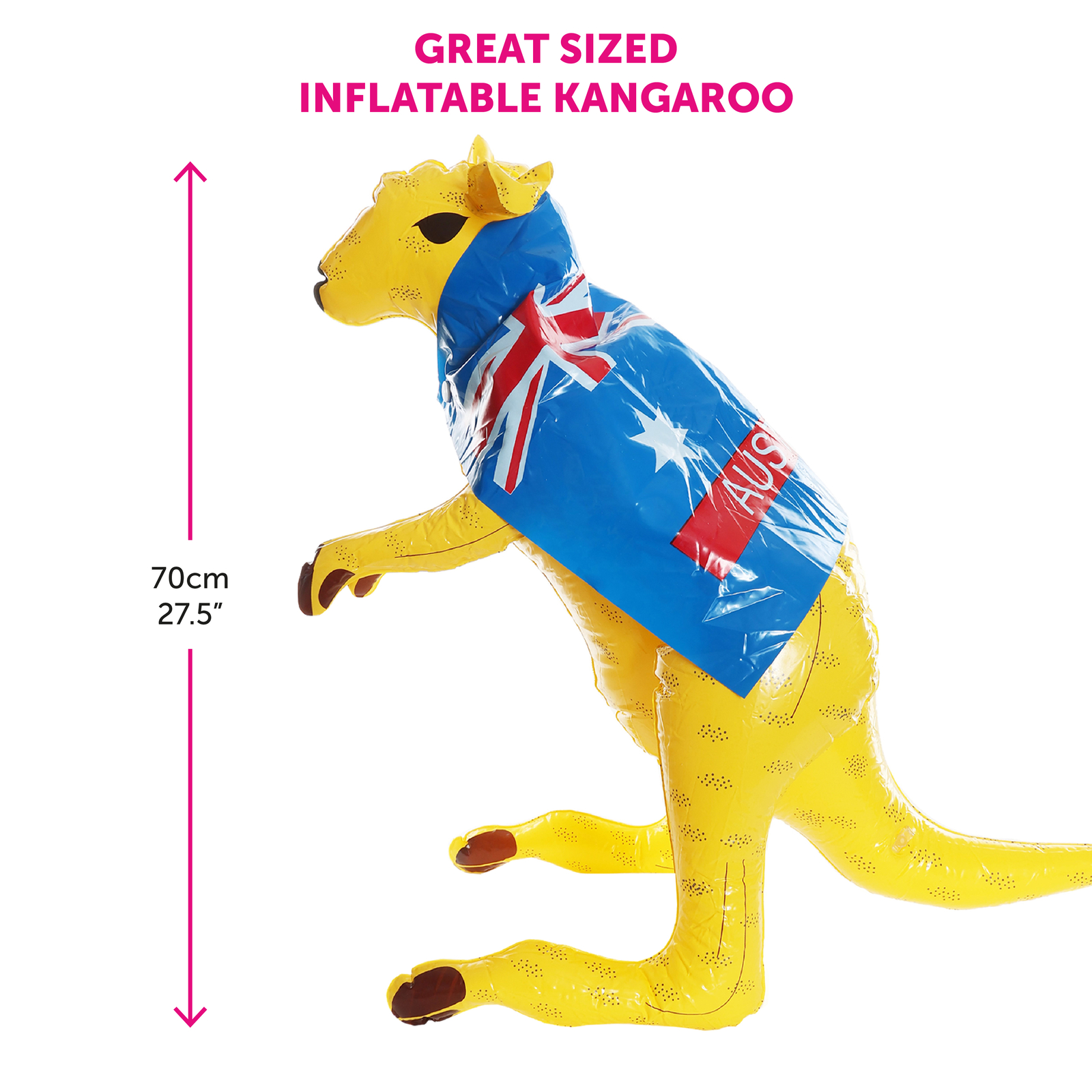 AUSTRALIA COSTUME CORK HAT + KANGAROO INFLATABLE AUSSIE DAY CROCODILE DUNDEE image 7