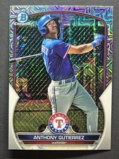 2023 Bowman Chrome Mega Anthony Gutierrez Texas Rangers #BCP-166