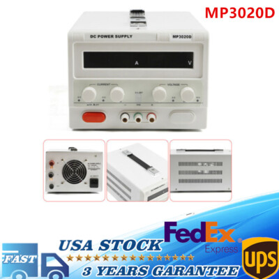 0-20A 0-30V Benchtop Lab DC Regulated Power Supply Variable Test Power Source