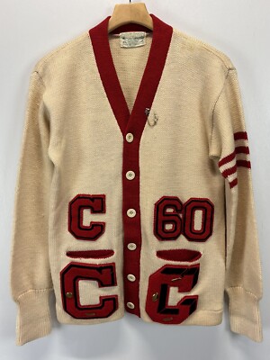 50s-60s Vintage LETTERED CARDIGAN