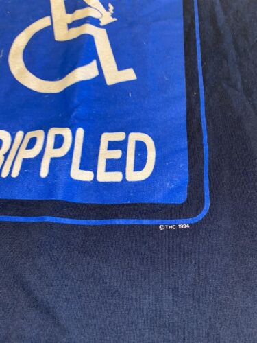 Crippled High Weed Marijuana Cannabis Pot Bong Drugs Vintage THC 90s T-Shirt Xl - Bild 5 von 10