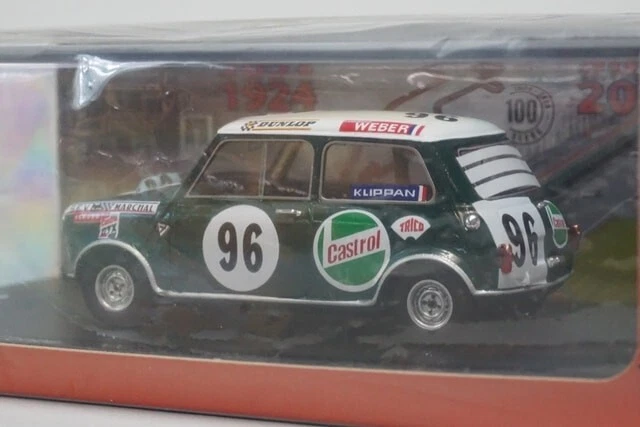 100SPA04 SPARK 1:43 Mini BMC Cooper 1000 S 24H Spa 1969 J.Vernaeve C.Baker #96 - Image 2 of 4