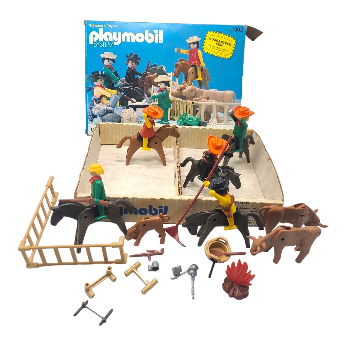 Vintage Schaper Playmobil Cowboy Deluxe Set 1002 | eBay