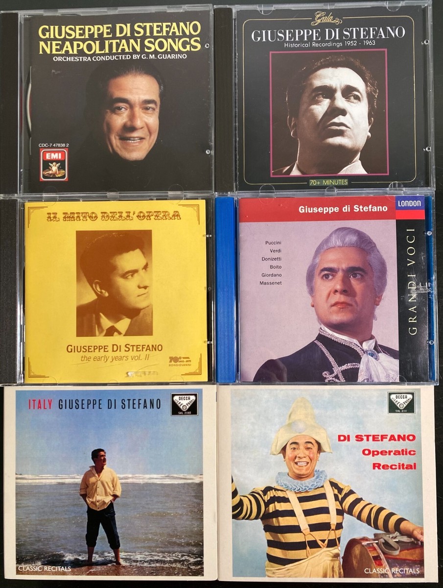 6) Giuseppe di Stefano CD Lot ~ Early Years/Recital/Grandi