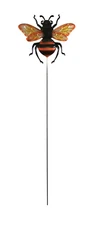 HOME GARDEN POOL DECOR - BEE YARD STAKE 23.5" X 7" YELLOW ORANGE -GALVANIZED NEW