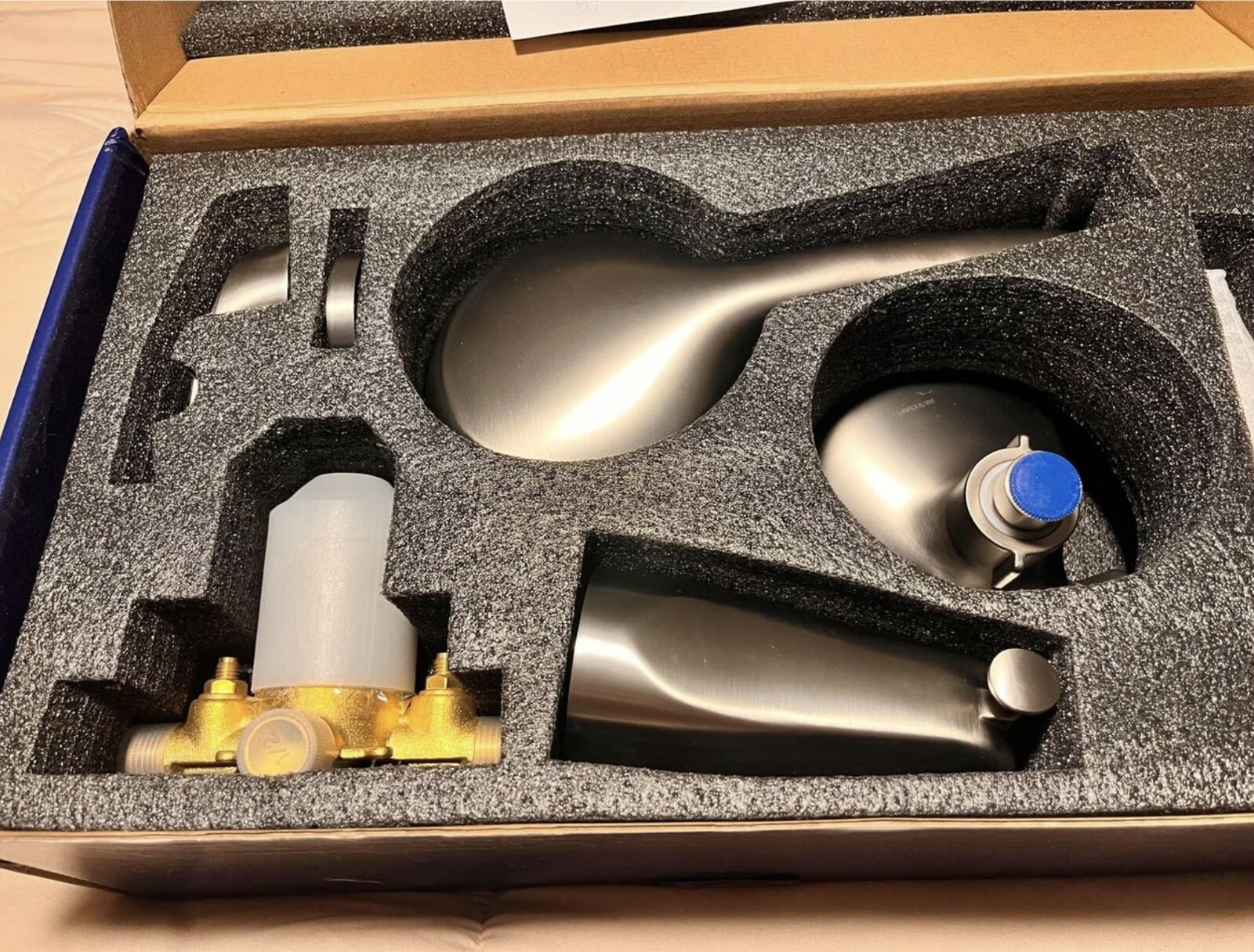 Dual Shower System with Tub Spout in Brushed Nickel Finish