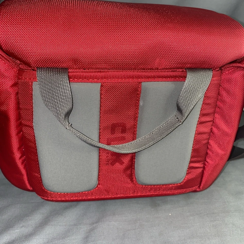 Estojo de câmera Click Elite vermelho acolchoado alça longa vários bolsos bolsa de chuva - Imagem 4 de 4