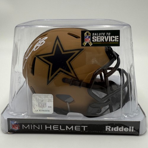CEEDEE LAMB SIGNED DALLAS COWBOYS 2023 SALUTE TO SERVICE MINI HELMET - FANATICS - Bild 7 von 8
