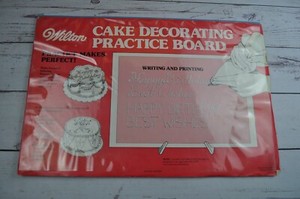 Wilton Vintage Cake Decorating Practice Board Practice Makes Perfect 1976