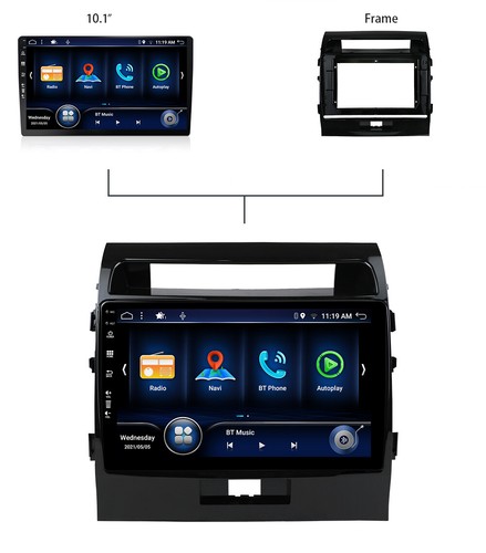 Radio de coche Para Toyota Land cruiser 200 2007-2015 Autoradio GPS DAB Carplay - Imagen 7 de 7