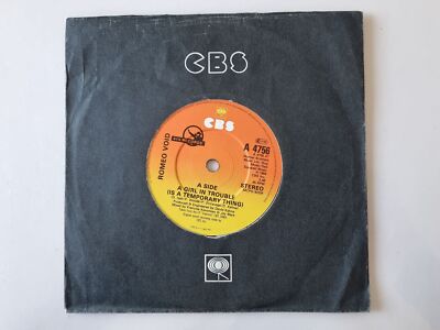Romeo Void - A girl in trouble (is a temporary thing) 7'' Vinyl UK
