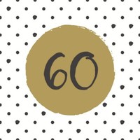 20 Servietten 60Th Birthday Zahl 60 Kreis Gold Geburtstag Party Deko 33X33Cm