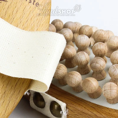 KELLER Cellulitebürste aus Buchenholz Massage Holznoppen Durchblutung landwiesen Natur