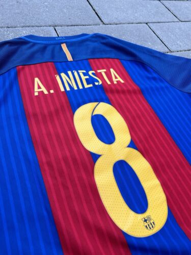 Maglia Home Barcellona 2016/17 Originale Iniesta #8 Taglia M - Foto 8 di 11
