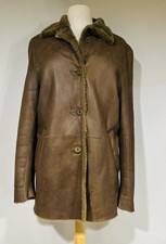 The Lamb Leather Brown Shearling Waist Coat Women’s S Made In Spain