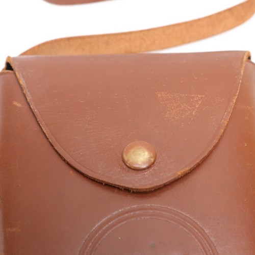 Vtg Kodak Snapsack 610 Camera Case Brown Leather Snap Flap Shoulder Strap - Picture 3 of 16