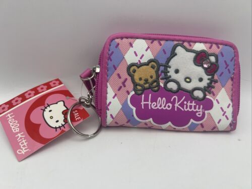 NEW! Vintage 2007 Hello Kitty Pink and Purple Card and Change Wallet Sanrio BN