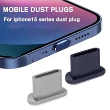 for iphone 15 promax dust plug cap cover charging usb c type anti port los FAST