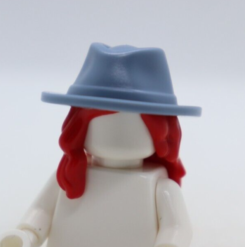 HAIR HAT COMBO - Long Wavy Shoulder Cowboy Hat Red 41721 LEGO® Minifigure Part - Picture 1 of 2