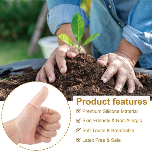 10 Stück Gel Fingerbetten Flexible Fingerkappe Abdeckungen Daumenstütze Schutz - Bild 5 von 6