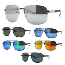Air Force Luxury Classy Rectangular Officer Pilots Metal Sunglasses